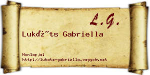 Lukáts Gabriella névjegykártya